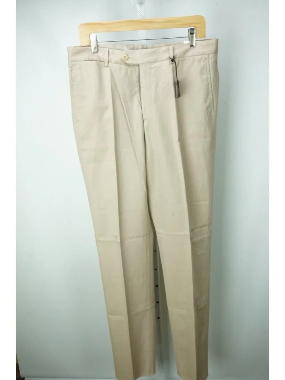 Corneliani ID Beige Twill Cotton Chino Dress Pants Sz 48R EU BRAND NEW